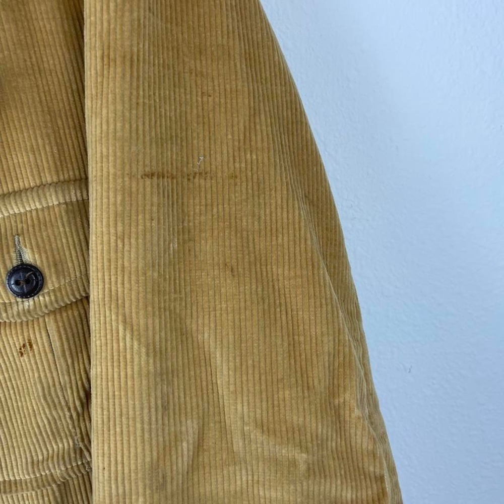 Vintage 70s Western Style Corduroy Sherpa Lined Belted Coat - Picture 5 of 8